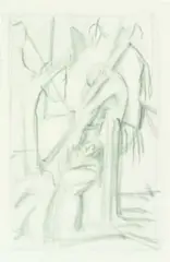 Figurative Study by Anna Lois White, pencil drawing, sold Sep 2010