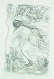 Anna Lois White, Study for Fugitive Night, graphite on paper