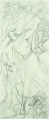 Study for The Annunciation by Anna Lois White, pencil drawing, sold Sep 2010
