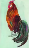 Anna Lois White, The Cock, watercolour