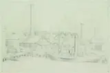 Anna Lois White, Study of an English Port, pencil drawing