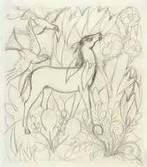 Nature Study by Anna Lois White, pencil on tracing paper, sold Sep 2010