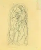 Anna Lois White, Study for The Family, pencil drawing