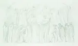 Anna Lois White, Study for the Annunciation, graphite on paper, circa 1952
