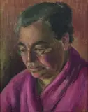 Anna Lois White, Portrait of the Artist's Mother, Annie White, oil on board