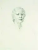 Anna Lois White, Portrait of a Lady Wearing Pearls, graphite on paper