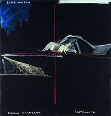 Ralph Hotere, Towards Aramoana, Black Window, acrylic on board