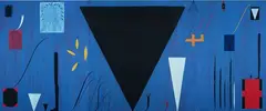 Chris Heaphy, Uncharted Valley, acrylic on canvas, triptych