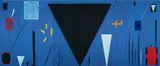 Chris Heaphy, Uncharted Valley, acrylic on canvas, triptych