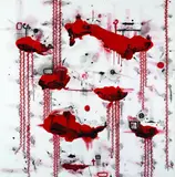 John Pule, Mohe ofoofo, oil, ink, and enamel on canvas