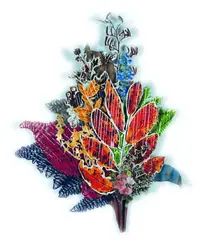 Bouquet by Jeffrey Thomson, screenprinted corrugated iron, sold Jul 2010