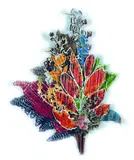 Jeffrey Thomson, Bouquet, screenprinted corrugated iron