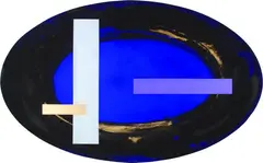 Moonlight (Small Oval) by Gretchen Albrecht, oil and acrylic on shaped canvas, offered Jul 2010