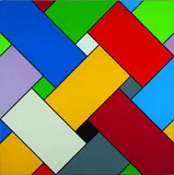 Lattice No. 148 by Ian Scott, acrylic on canvas, sold Jul 2010
