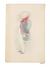 Denzil Ibbetson, Napoleon Standing in Profile, watercolour wash on paper