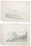 Denzil Ibbetson, Two sketches of the Ruins of St. Helena Amateur Theatre. 1821