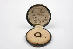 Napoleon Bonaparte, Lock of Napoleon's hair plaited in original case