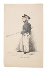 Denzil Ibbetson, Major Adye R.A., engraving with applied watercolour wash on paper