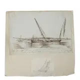 F.H. Ibbeston, The 'Terrible'Â Smuggler of Gibraltar, sepia ink sketch on paper