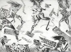 Let's Dance by Bill Hammond, etching, 1/50, sold Jun 2010
