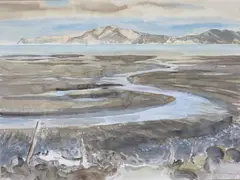 Eric Lee-Johnson, View across the Estuary, watercolour