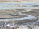 Eric Lee-Johnson, View across the Estuary, watercolour