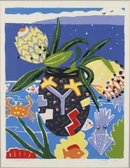 Pamela Wolfe, Protea, screeprint, a/p