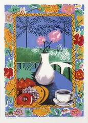 Pamela Wolfe, Breakfast at the Regent, screenprint, 12/50
