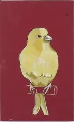 Sam Mitchell, Under Attack, acrylic on found book cover