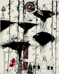 Mahina by John Pule, lithograph, 34/40, sold Jun 2010
