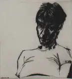 Jason Greig, Untitled - Seated Portrait, etching, 1/1