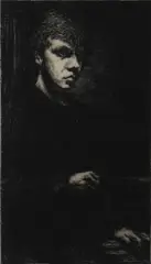 Jason Greig, Self Portrait by a Window, aquatint, 3/4