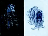 Untitled by Séraphine Pick, oil on canvasboard, diptych, sold Jun 2010