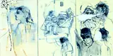 My Beautiful is Not Yours by Séraphine Pick, oil on canvasboard, triptych, sold Jun 2010