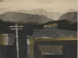 Kees Hos, Aotearoa I, etching, 25/50