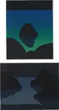 Michael Smither, Back Beach 3 and Island 4, two screenprints, 2/24
