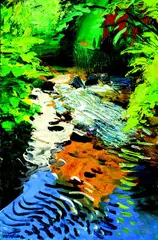 Huatoki River by Michael Smither, oil on board, offered Jun 2010
