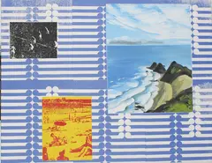 Tiri o te Moana by Ian Scott, acrylic and silkscreen on canvas, sold Jun 2010