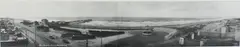 Robert Percy Moore, New Brighton Beach, Christchurch, black and white panoramic photograph