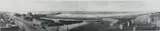 Robert Percy Moore, New Brighton Beach, Christchurch, black and white panoramic photograph