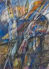 Phillipa Blair, Bones Grow, pastel on paper