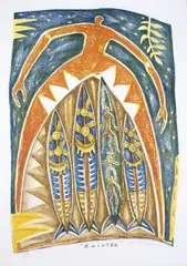 Michel Tuffery, Raiatea, lithograph, 37/126