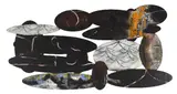 Barbara Tuck, Flimsy Couplings, mixed media on aluminium