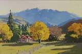 Simon Williams, Autumn, Central Otago, oil on canvas