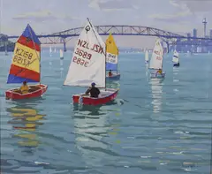 Sailing at Birkenhead by Simon Williams, oil on board, offered Jun 2010