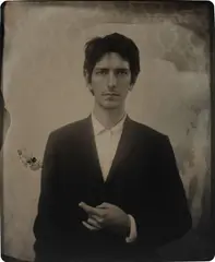 Accidental self-portrait by Ben Cauchi, unique tintype, sold May 2010