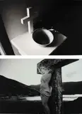 Robin Morrison, Interior, Waireia Church, Lower Waihou, Hokianga Harbour and Christ at Whangape Harbour, vintage gelatin silver prints, two panels