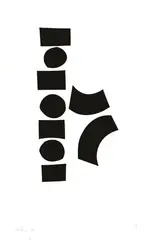 Ralph Hotere, Untitled - Geometric Shape Study, screenprint, 2/10