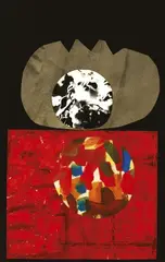Ralph Hotere, Untitled - Papier CollÃ©, acrylic, collage and black and white photograph on card