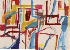 Julian Dashper, Regent, oil on paper, 4 panels